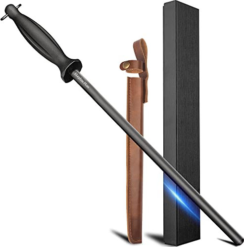 Efficient 12 Inch Honing Steel Sharpening Rod Knife Sharpener Steel For Kitchen Knives High Hardness, Honing Rod With Gift Box