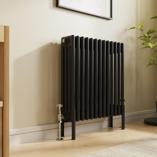 NRG Radiatori centralizzati neri orizzontali tradizionali del radiatore 600x605mm della colonna 4