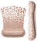 ITNRSIIET Mouse Pad Wrist Support Keyboard Wrist Rest Pad Ergonomic Mousepad Non-Slip Memory Foam Keyboard Pad Easy Typing Pain Relief Perfect for PC Laptop Gaming Office, Rose Gold Leopard Print