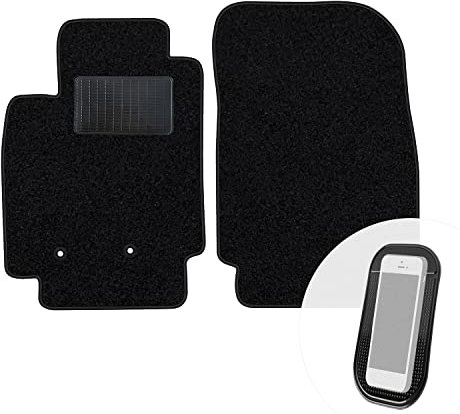 moto-MOLTICO Vorne Fußmatten Auto Velours Autoteppiche Schwarz Automatten Set 2-teilig passend für Renault Clio III 2005-2011