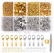 Kettenverschluss, 300 Stück Armband Verschluss Set, Biegeringe, Ketten Verschlüsse, Schmuckverschluss, Karabinerverschluss für Schmuckherstellung (Gold+Silver)
