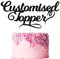 Personalised Cake Topper Birthday Cake Toppers 11 Colours Wedding Cake Topper with Any Text Age Double Sided Glitter Cake Decoration for Anniversary Graduation(Black)