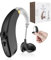NORTECH INNOVATION® Amplificador Auditivo Recargable de Larga Duración, Amplificador de Sonido Recargable Inalámbrico, Amplificador Auditivo Universal, Mini Aparato Auditivo para Oír Mejor (Negro)