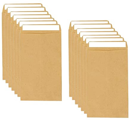 50pcs Self Seal PocketEnvelopes,Brown Little Kraft Paper Bags,SmallBrown Envelopes,Mini Brown Seed Envelopes Coin & Small Parts Envelopesfor Packing or Storing Small Items,Beads or Seeds(6x10cm)