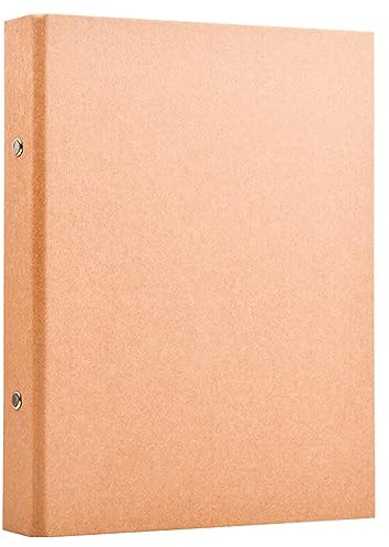 2 Stücke A5 Ringbuchordner, Kraftpapier-Einband, Ringordner A5 Nachfüllbar 6 Ringe, Lose BläTter Notizbuch Abdeckung, Metall-Sechs-Loch-Binder für Tagebuch Scrapbook Schule Büro Reise (C)