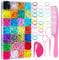 28 Colors Elastic Hair Bands Coloured, 1500 Pcs Small Hair Bands with Tail Hair Tool Hair Comb Hair Elastics Cutter, Mini Rubber Hair Ties for Baby Girls Women