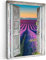 MuchoWow© Bilder 60x80 cm Wohnzimmer Deko Modern Wandbild Foto auf Leinwand Bild Schlafzimmer Room Decor Geschenke Lavendel - Sommer - Fensterblick - Blumen