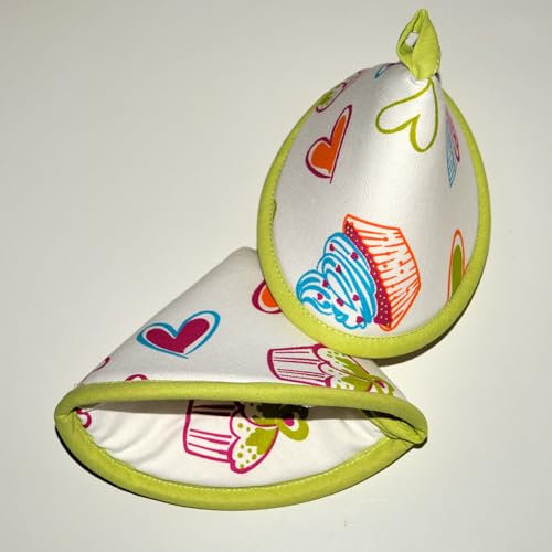 Memora Set Da 2 Presine Da Cucina a Cappuccio Varie Fantasie Made in Italy (Dolci)