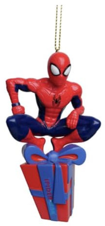 VARZI Dekoration Seit 1956 Spiderman Baum Dekoration Mit Geschenken Rot Comic HANGING_ORNAMENT Polyresin Weihnachten