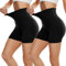 DDOBB Radlerhose Damen Kurze Shorts Sporthose Leggings Blickdicht High Waist Elastisch Unterhosen Fitness Hotpants Sommer Boxershorts(Schwarz*2,S-M)