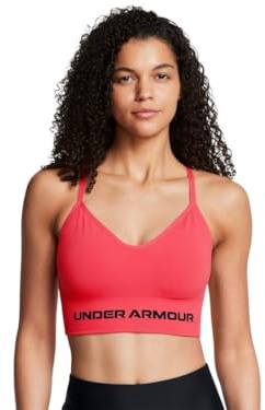 Under Armour Women's Vanish Seamless Low Impact Sports Bra, Opaque, Racer Red/Black, X-Large