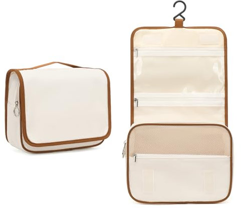 Kono Trousse de Toilette de Voyage, Grande Trousse de Maquillage Voyage Accessoires pour Hommes Femmes, Multifonction Imperméable Sac Cosmétique Organisateur avec Crochets