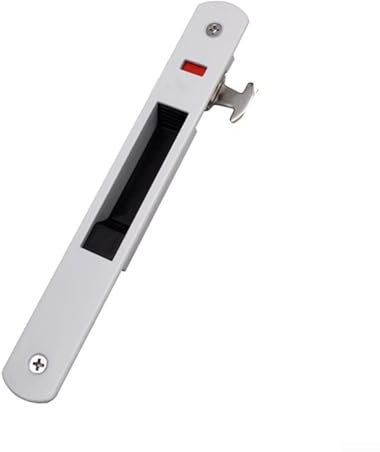 SPORTARC Balkontür-Schlossriegel Zinklegierung einseitiger Verschluss Schiebetür einseitiger Hakenschloss (weiß) 1401157103