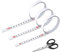 Mooshy 3PCS Self Adhesive Tape Measure, 1M Left to Right, Right to Left, Middle to Both Sides Measurement Tape with Adhesive Backing Metric Metal Tape Measure T Track Ruler for Woodworking Saw