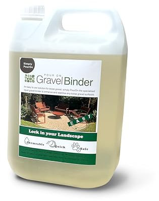 SureSet Resin PourOn Gravel Binder - 1kg, 5kg or 20kg kegs for securing loose stones, Bark and Gravel on Borders, Patios and Garden Paths. (20, Kilograms)