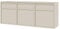 Selsey Commode Suspendue Meuble De Rangement À 3 Tiroirs 3 Portes Push to Open 154 cm Beige Gris Evo