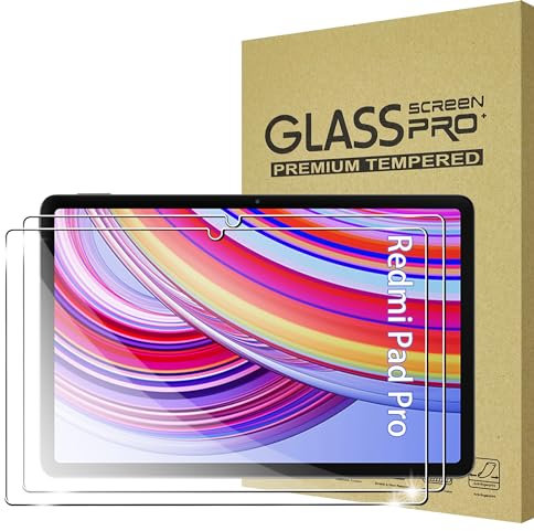 FDHYFGDY 2 pezzi pellicole protettive per Xiaomi Redmi Pad Pro 4G/5G /POCO Pad vetro temperato, antigraffio, senza bolle, durezza 9H, proteggi schermo HD