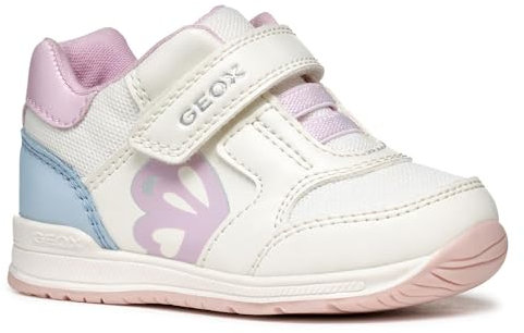 Geox B Rishon Girl A, Scarpe Primi Passi Bimba 0-24, White Sky, 23 EU