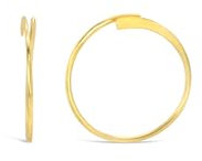 ARS-ARGENTI Creolen Ohrringe Damen Mädchen Sterling Silber 925 Gold 18K - hypoallergen (Stylische Creolen für die Sommerparty NATALIA Sterling Silber 18K vergoldet 20x1mm)