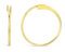 ARS-ARGENTI Creolen Ohrringe Damen Mädchen Sterling Silber 925 Gold 18K - hypoallergen (Stylische Creolen für die Sommerparty NATALIA Sterling Silber 18K vergoldet 20x1mm)