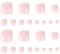 24pcs French Tips pour Orteils, 12 Tailles Différentes d'Ongles à Presser Jolis Ongles Blanc Rosé à Presser Courts Couvrent Parfaitement les Ongles des Orteils Ongles Statiques