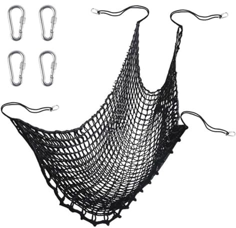 Kletternetz für Kinder im Freien | Doppellagiges Hochleistungs-Sicherheitsnetz, Robustes Seilnetz | Absturzsicheres Spielplatz-Sicherheitsnetz mit 4 zusätzlichen Sicherheitshaken zum Klettern