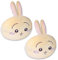Roffatide Anime Usagi Auto Nackenkissen 2-Pcs Chiikawa Plüsch Auto Kopf Nackenkissen Kissen für Stühle, Liegestühle, Fahrsitze