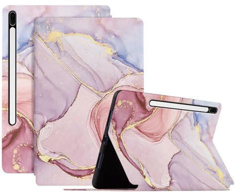 DayQiQiPu Caso per Samsung Galaxy Tab S8/ Tab S7 11 Pollici SM-X700/X706/T870/T875 Ultrasottile con Motivo di Serie di Pittura a olio in pelle PU flip con Custodia protettiva per Auto Sveglia/Sonno,04