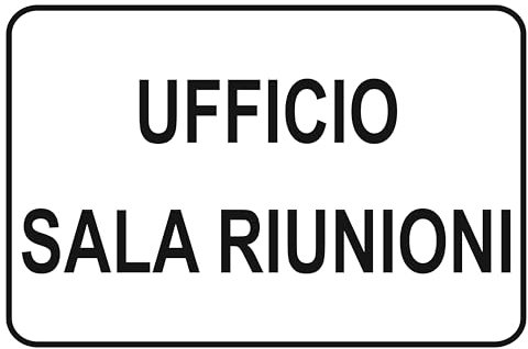 GLOBAL CARTELLO SEGNALETICO - ufficio sala riunioni - Adesivo Extra Resistente, Pannello in Forex, Pannello In Alluminio (Adesivo, 30x42 cm)