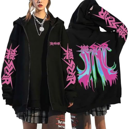 Outofgas Jungen Zip Up Hoodie Women Kapuzenpullover mit Reißverschluss für Damen (1er Pack)