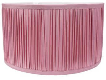 ValueLights | Small Easy Fit Blush Pink Ruched Pleated Drum Light Shade Living Room Bedroom Hallway Lampshade | Shades, Home Décor & Improvement Essential | 250mm Shade Width