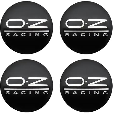 ASEUOG 4 Pièces 56mm Auto Cache-moyeux Autocollants pour OZ Racing Pneus Jantes Accessoires,A