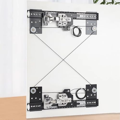 Vituord Riel para Puerta Batiente Oculto, Correderas De Bolas para Una Sola Puerta De Alta Resistencia, Capacidad De Carga De 40 Libras, Corredera De Montaje Lateral para Puerta De Armario