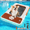 FBSPORT Flotteur de piscine gonflable pour chien pour piscine, lacs, bateaux et mer, plate-forme flottante antidérapante en EVA vert