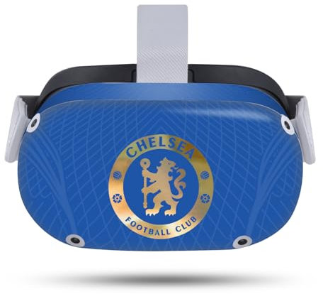 Head Case Designs Offizielle Chelsea Football Club Home 2023/24 Bausatz Vinyl Haut Aufkleber Abziehbild Abdeckung kompatibel mit Meta Quest 2