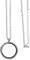 HOMSFOU Clear Glass Floating Locket Pendant Stainless Steel Memory Necklace with Chain Round Charm Holder for Keepsakes and Special Moments