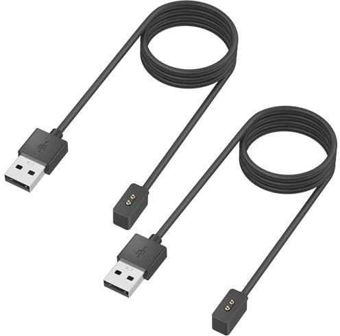 Caricatore per Xiaomi Smart Band 9 /Mi Band 10/9 Pro /9 Active /8/8 Pro/8 Active, 2Pezzi USB Caricabatterie Cavo di Ricarica