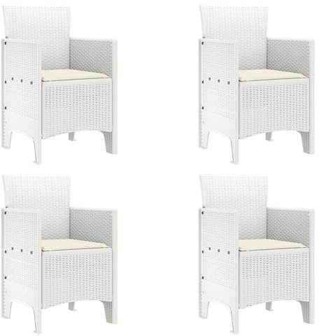 vidaXL GartenstühleWeiße GartenstühleSitzgarnitur