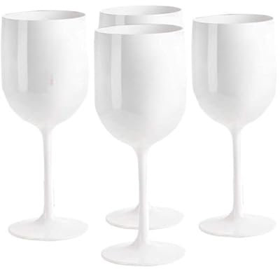 JiaWell Champagner Becher,Champagnerglas für Kunststoff Ice Imperial Champagner Becher,0.48L Wine Party Champagner Gläser(4 Stück/(1er Pack))