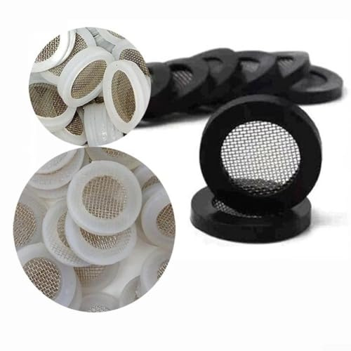 Filtre à gaze de 1,9 cm pour lave-linge BSP et lave-vaisselle avec maille en acier inoxydable résistant (blanc)