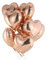 CozofLuv 25 Stück 18 Zoll Herzballons Folienballons Luftballons Herzform Heliumballons Herzluftballons für Geburtstag Valentinstag Hochzeit Verlobung (Rose Gold)