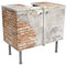 Bilderwelten Waschbeckenunterschrank - Shabby Backstein Wand - Badschrank, Größe: 55cm x 60cm