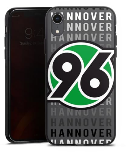 Silikon Hülle kompatibel mit Apple iPhone Xr Case schwarz Handyhülle Hannover 96 H96 Offizielles Lizenzprodukt