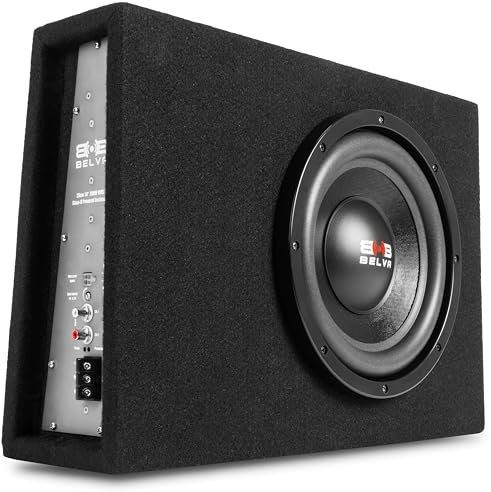 BELVA BPKG10T 600W Peak 10 Subwoofer amplificato angolato con montaggio superficiale