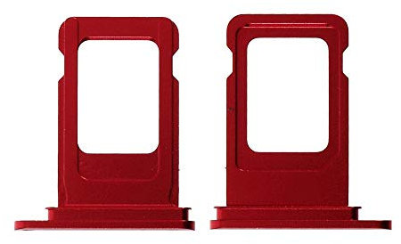 jbTec SIM-Tray kompatibel mit Apple iPhone 12 - Kartenhalter Single Slot Schlitten Rahmen Simkarte Holder, Farbe:Rot