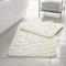 click2style Memory Foam Bath Mat 2 Piece Set Pebbles Non Slip Pedestal and Bath Mat Toilet Bathroom (Cream)