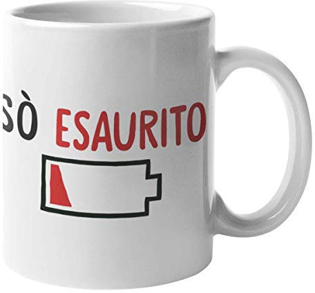 CHEMAGLIETTE! Tazza Stampata Divertente Idea Regalo Mug Simpatica Con Stampa So Esaurito