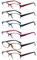 COJWIS 6 pack Lesebrille Blaulichtfilter Brille für Damen und Herren Federscharnier Lesehilfe Blendfreie UV Brille (6 Farbe Mischen, 0.0)