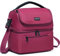 VASCHY Borsa Termica Porta Pranzo Grande Con Tracolla - Per Uomo/Donna/Bambino, Ideale Per Picnic, Scuola, Lavoro, Mare - Borgogna