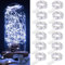 Guezuvoru Batteriebetriebene Lichterketten, 12 Stück 2m 20 LED wasserdichte Lichterketten, Sternenlichterketten für Schlafzimmer, Hochzeitsfeier, Weihnachtsdekoration – kaltweiß
